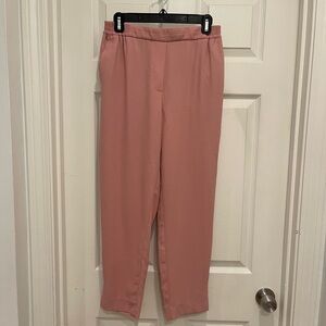 Anthropologie Pink Cropped Pants with Relaxed Fit - Size S